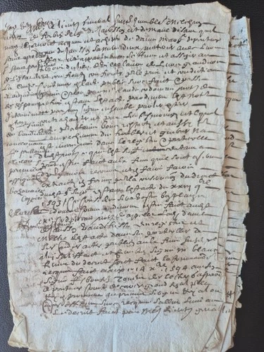 MANUSCRIT 1594 SISTERON PROVENCE NOTAIRE COFFI RENAISSANCE HENRI IV