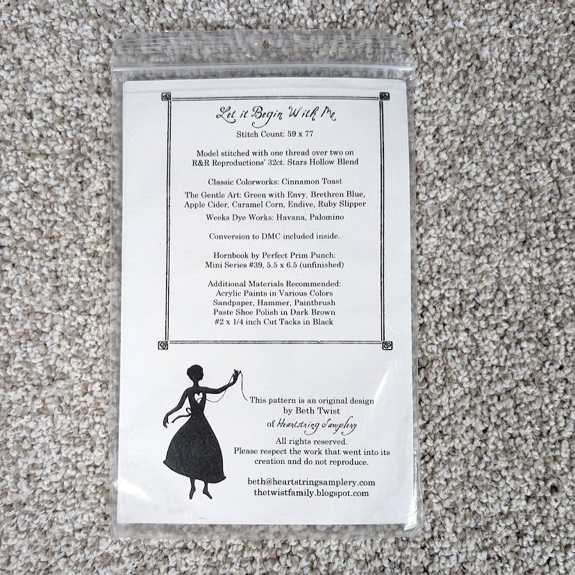 Heartstring Samplery Let It Begin With Me Cross Stitch Pattern opened ...