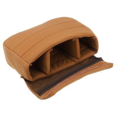 Camera Insert Bag, 13'' x 4'' x 9'' Shockproof Camera Bag Inner Case, Brown