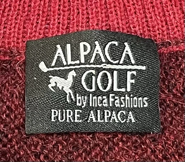 Suéter masculino Alpaca Golf Inca Fashions tamanho G puro peruano alpaca 1/4 zíper em excelente estado usado - Imagem 2 de 4