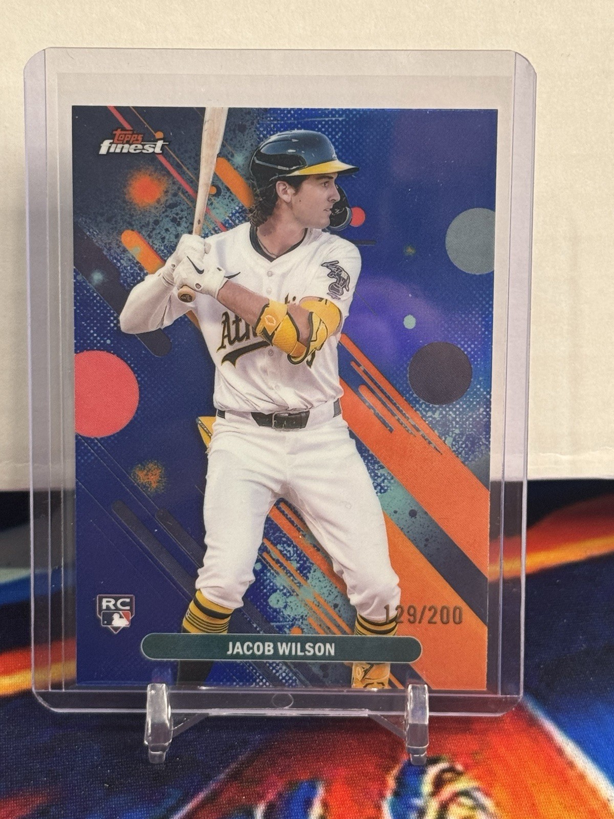 Jacob Wilson 2025 Topps Finest Baseball #61 RC - Athletics Blue Refractor /200
