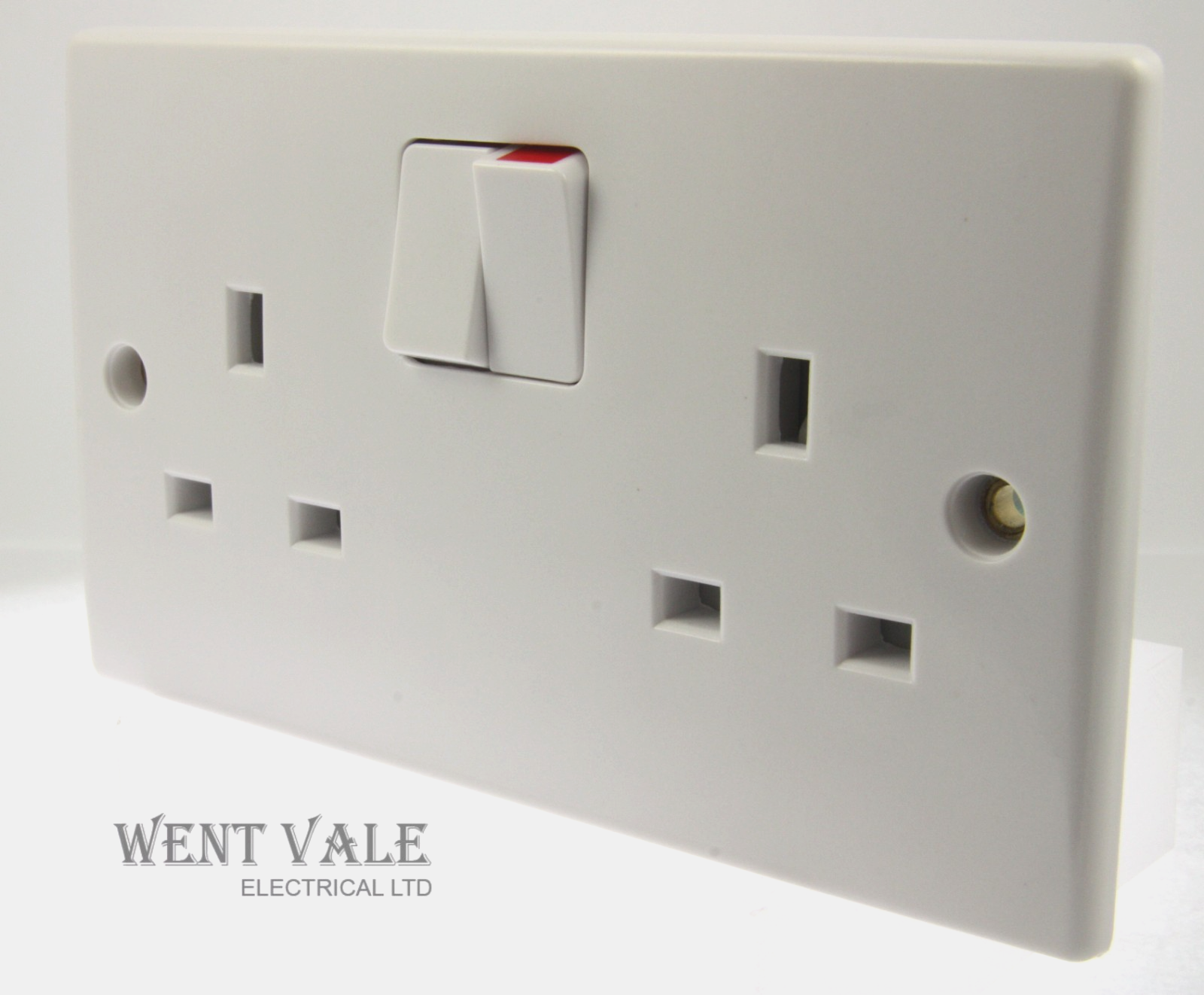 Newlec Slimline - NLSL8300/2DP - 13a 2 Gang Double Pole Switched Socket Outlet