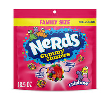 NERDS Gummy Clusters, Candy, Rainbow, Crunchy and Gummy, 18.5 oz