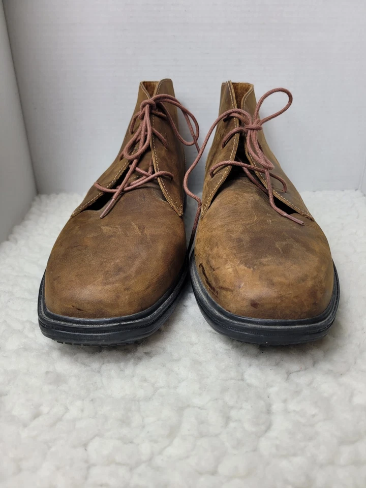 Dr. Botas Chukka Comfort M Ruk Para Hombre Talla 14 W Cuero Marrón Con Cordones Puntera Cuadrada  Foto 2 de 4