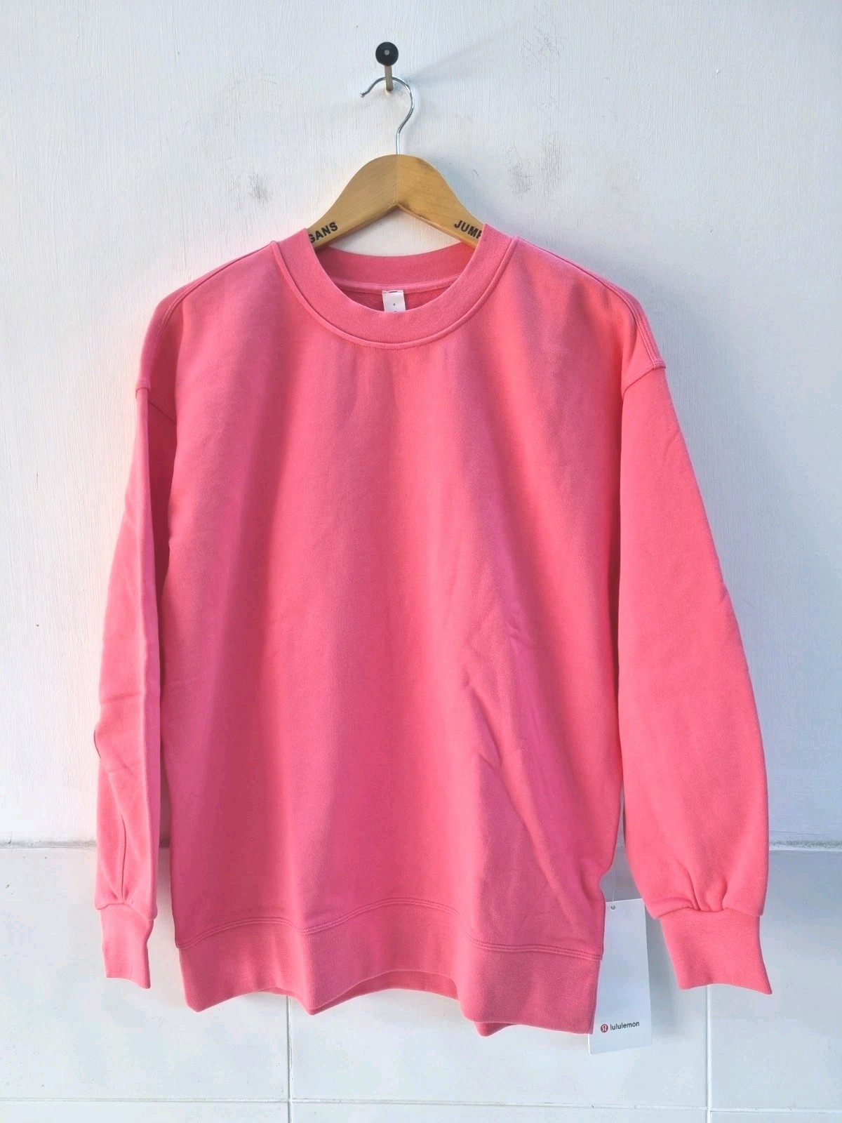 Lululemon Sweatshirt Perfectly Oversized Crew Pink, Size 4 Large. rrp £88. image 5