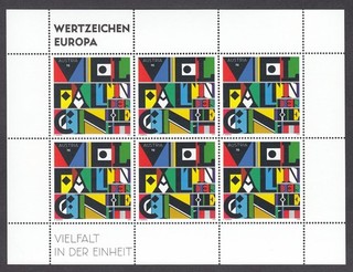 ÖSTERREICH MiNr. 3048 Vielfalt der Einheit Kleinbogen (2013) postfrisch/