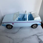 Vintage Blue 1981 Barbie Heart Family Car VW Cabriolet Convertible - Trunk
