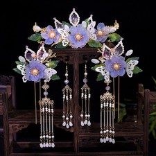 Chinese Hair Accessories Set Ancient Hanfu Hair Sticks Tassel Flower Hairpin Set