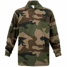 XLarge (112) - French Military Woodland CCE Fleece Cold Weather NEW Surplus