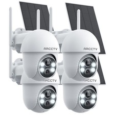 ARCCTV Solar Wireless Security Camera System Outdoor Battery Powered Home Audio