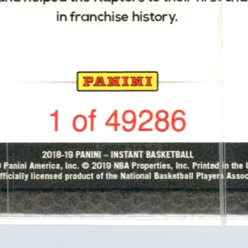 2018-19 Panini Instant NBA Finals /49286 Fred VanVleet #17 - Image 3 of 3