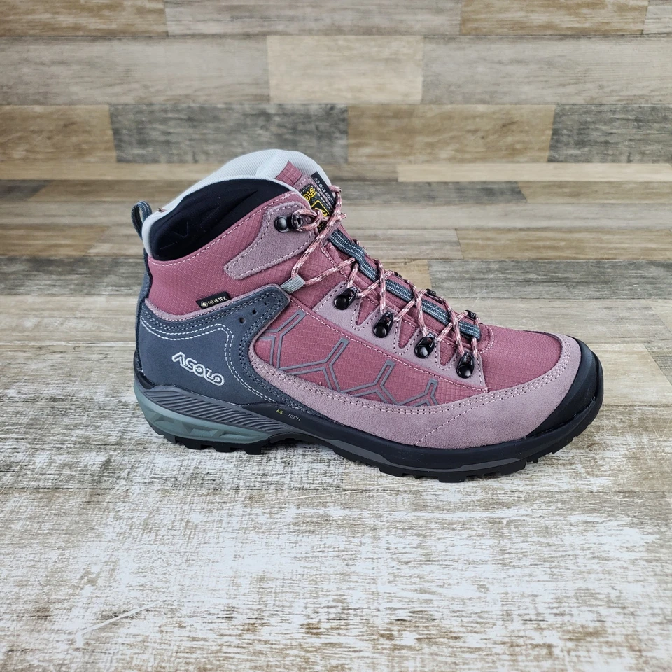 Asolo Falcon Evo GV ML Damen Wanderschuhe Gr. 9 rose taupe grau Schnürschuhe runde Spitze