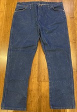 Vtg Wrangler Denim Jeans Cowboy Cut 13MWZ Mens Size 42X32 Blue USA Retro 90s 80s