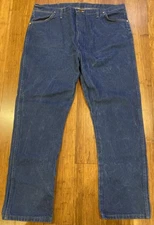 Vtg Wrangler Denim Jeans Cowboy Cut 13MWZ Mens Size 42X32 Blue USA Retro 90s 80s