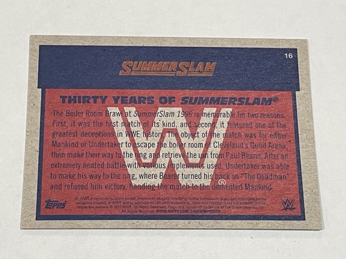 2017 Topps WWE Heritage Wrestling Thirty Years of SummerSlam - Mankind - Picture 2 of 2