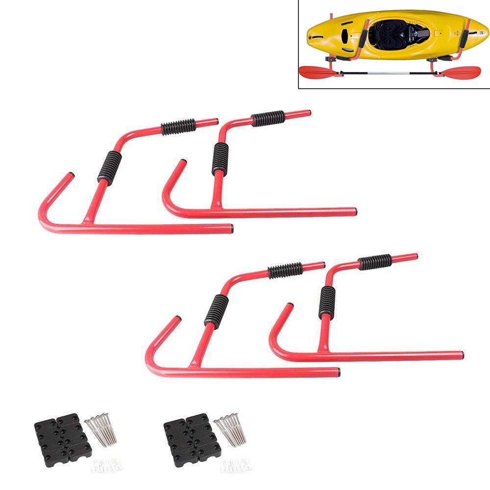 Canoe 2pairs 100 Lbs Steel Garage Kayak Wall Mounted Rack St