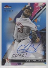 2021 Topps Finest Blue Refractor 102/150 Cristian Javier #FA-CJ Auto g2d