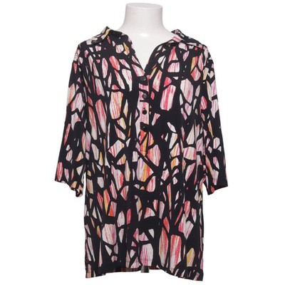 Alfani Woman, Top, Größe: 2XL, Schwarz/Mehrfarbig, Elasthan/Polyester #ytJ