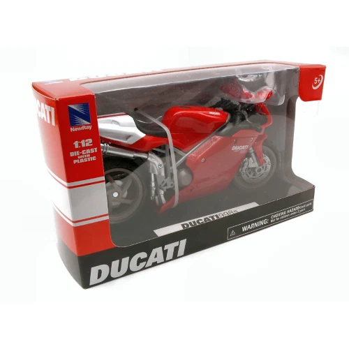 DUCATI 998 S 2002 RED 1:12 New Ray Moto Nouveau modèle - Photo 3/3
