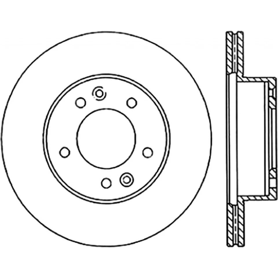 StopTech For Mazda RX-7 1989-1992 Brake Rotor Slotted Front Passenger Side - Image 2 of 4