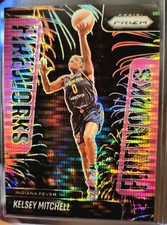 2025 Panini WNBA Prizm Pink Pulsar Fireworks Kelsey Mitchell /75