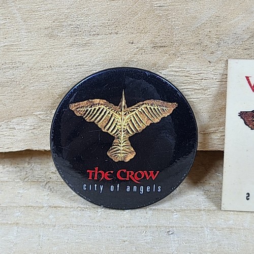 The Crow : City Of Angels Movie Promo Vintage Button Pin 1.5" & Temp Tattoo 1996 - Picture 2 of 6