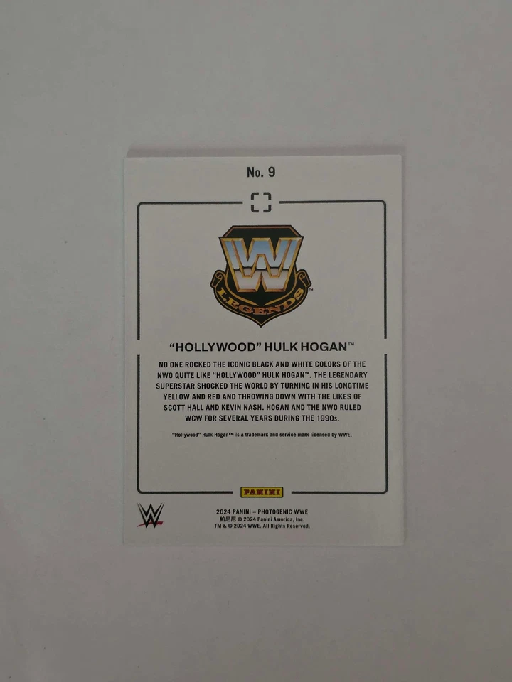 2024 Photogenic WWE Hollywood Hulk Hogan #9 Silver /99 - Image 2 of 2