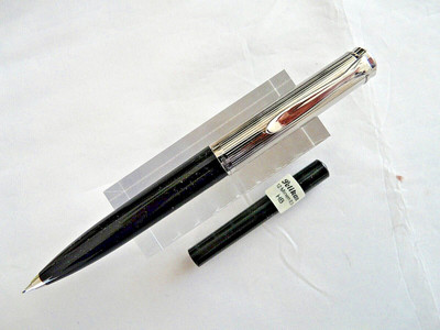 Pelikan D730  Bleistift 925 Silber / schwarz Dreh-Bleistift 0,5mm + Minen # 568