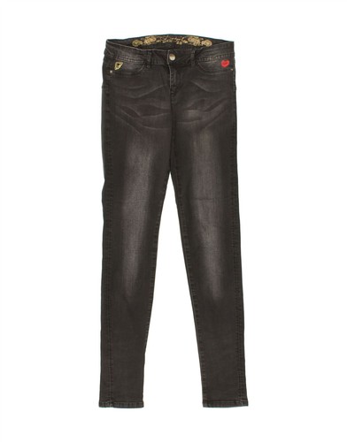 DESIGUAL Womens Skinny Jeans W28 L32 Black Cotton CE23