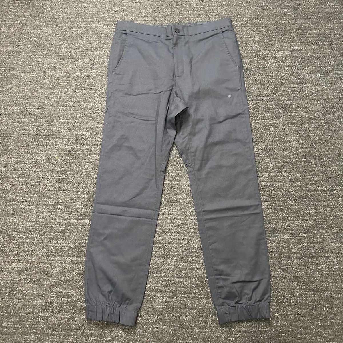 Mack Weldon Sunday Lounge Pants Men Medium Blue Gray Joggers Flat