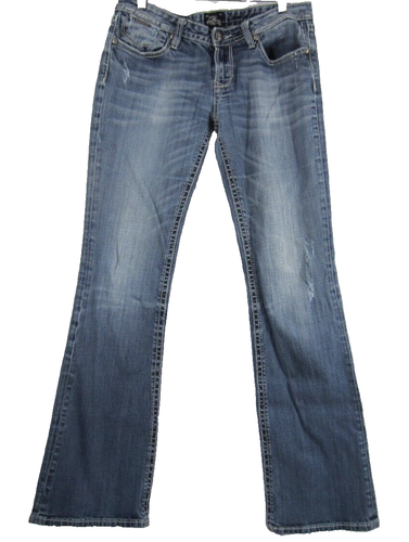 Re Rock LA Express Distressed Low rise Flare Jeans Women 10 Long 33x33 Boot