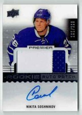 2016-17 UPPER DECK PREMIER NIKITA SOSHNIKOV ROOKIE AUTO PATCH 2 COLORS 185/299