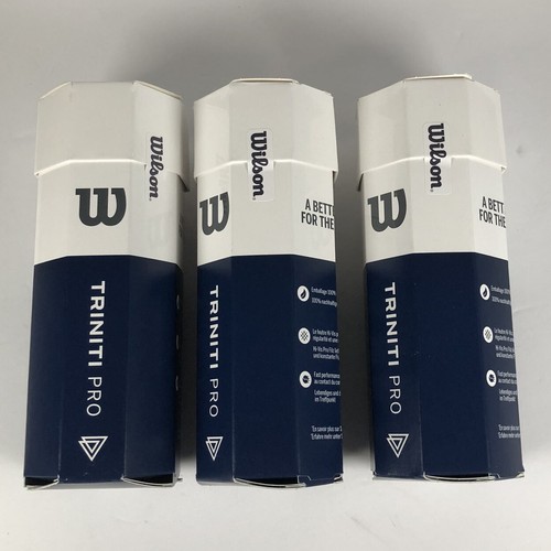 Wilson - WR8204701001 - TRINITI PRO Tennis Balls - 3 Balls Can - 9 Total Balls