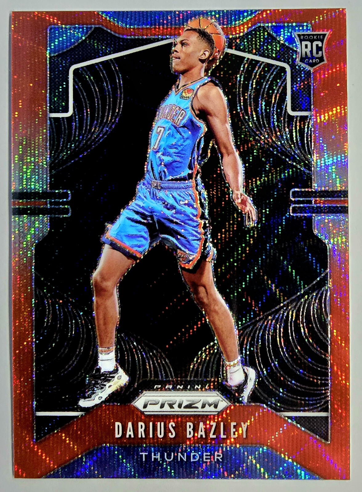 2019-20 PRIZM Darius Bazley RC Ruby Red Wave Rookie #289 🔴🌊 Thunder RC