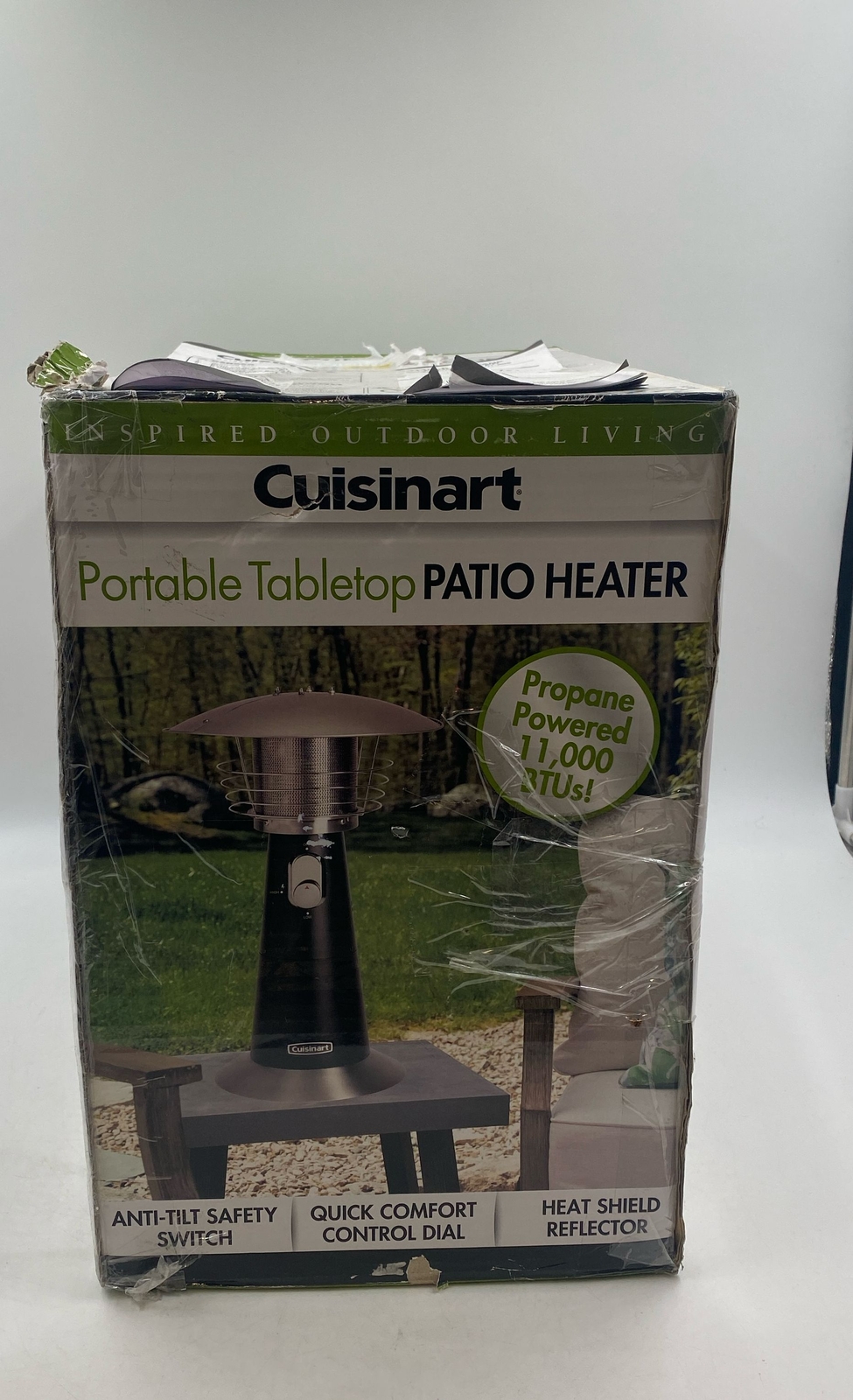 Cuisinart Black AntiTilt Safety Switch Portable Tabletop Patio Heater
