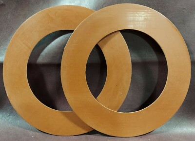 Lot of 2 - RING GASKET 4'' X 1/16'' (.062'') 300LB. Smooth Red Rubber