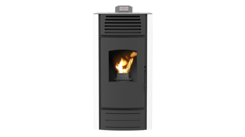 A+ Robin Wood Enya Air Pellet Oven 10kW White Pellet Fireplace Pellet Heater + Adjustment - Picture 1 of 12