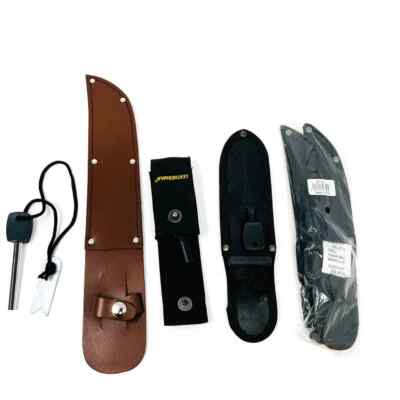 Nature Camping Survival Support Set Fire Stick, Knife Sheath w/ Belt Loop Hanger