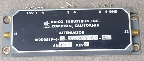 Lote de 3 ATENUADORES DAICO INDUSTRIES 100D0589-6-A-.1,.2,4,8,1.6-3.2 REV K - Imagen 5 de 12