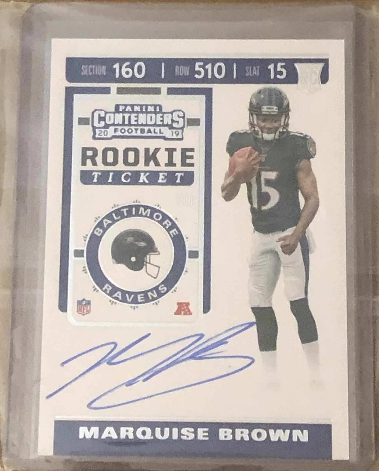 2019 Marquise Brown Contenders Variation SP Rookie Auto/Autograph RC CHIEFS MINT