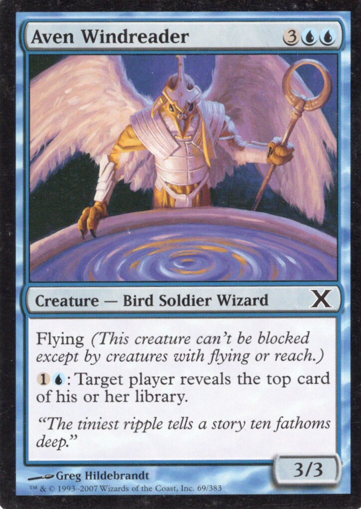 1X AVEN WINDREADER BLUE 10TH TENTH EDITION MTG MAGIC MP X1 (yourdeckbuilder)