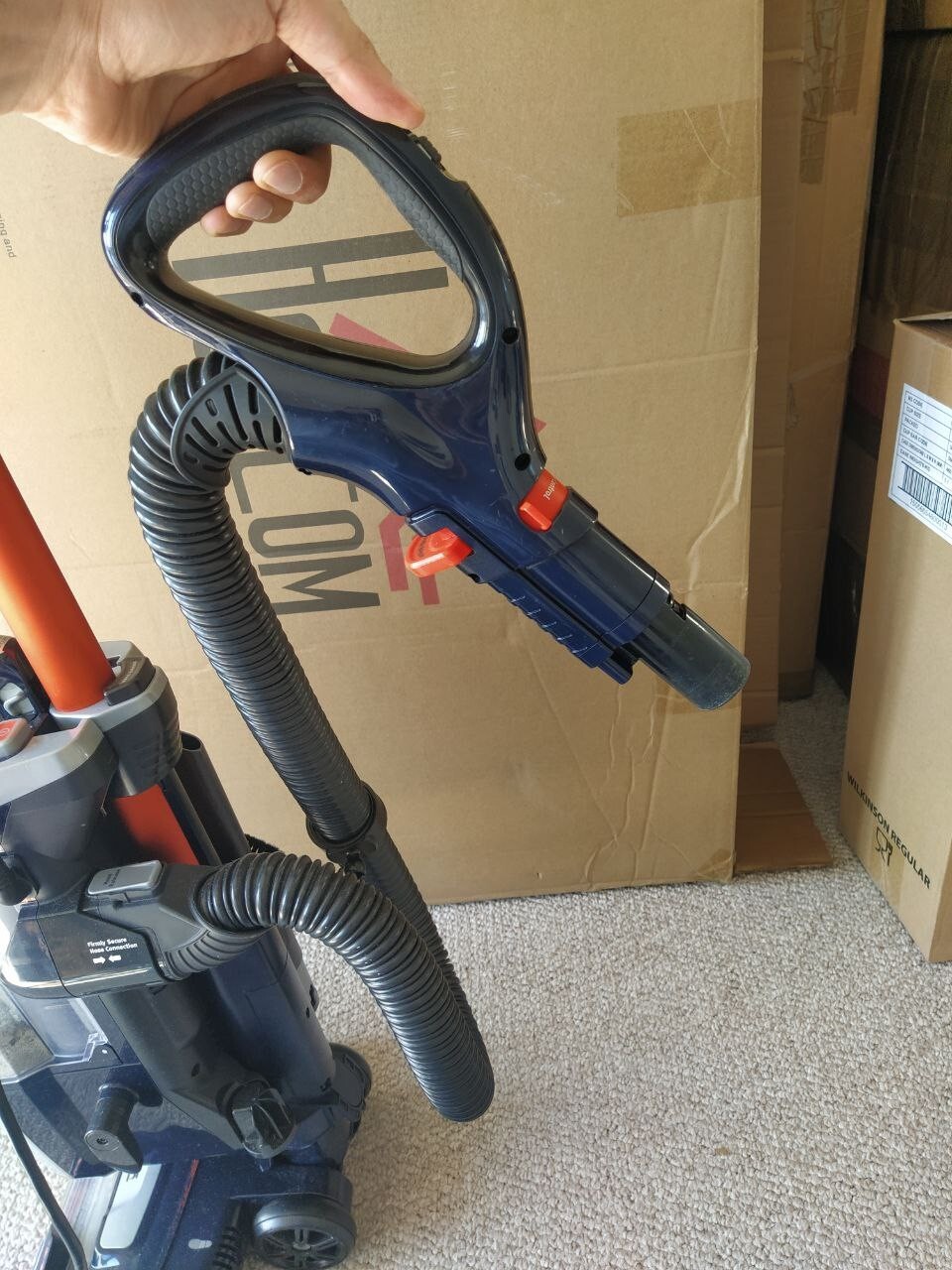 Shark Powerful Anti Hair Wrap Upright Vacuum Cleaner Navy/Orange