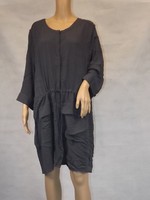 Ulla Popken ~ 46+ 46/48 ~ Hemdkleid Kleid ~ Grau ~ TaillenschnüRung