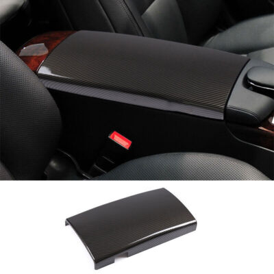 For Benz S-Class 2008-2012 ABS Carbon Fiber Console Armrest Box Cover Trim 1PCS
