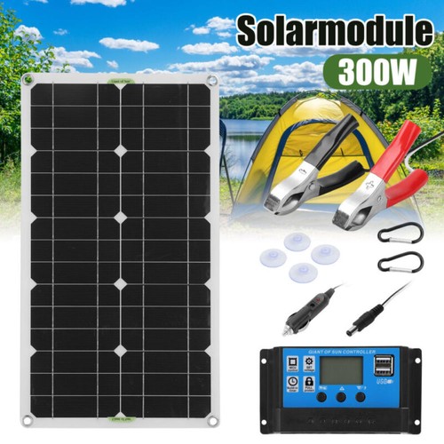 300W 12V Solarpanel Solar Ladegerät Autobatterie Erhaltungsladegerät für Caravan - Bild 2 von 18