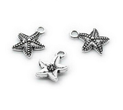 MIXED SET - 6 New OCEAN LIFE Charms Tibetan Silver Alloy ONE EACH Free Shipping!