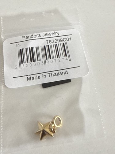 Pandora ME 14k Gold Plated Faceted Star Mini Dangle Charm 762299C01 - 第 5/6 張圖片