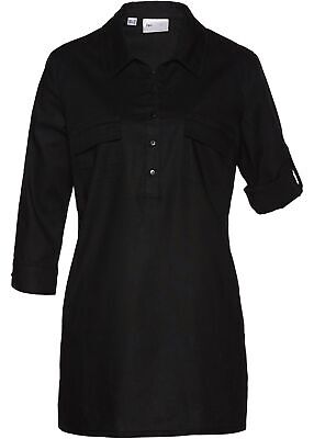 ZANZEA Damen 3/4 Arm Rundhals Bluse Tops Plain Lose Freizeit Linen Hemd Shirts ZANZEA Damen 3/4 Arm Rundhals Bluse Tops Plain Lose Freizeit Linen Hemd Shirts