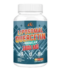 60 Soft Capsules Uiposomal Quercetin Containing Bromelain, Zinc, and Vitamin C