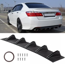 For 2013-2017 Honda Accord 10 Fins Rear Bumper Diffuser Spoiler Lip Splitter